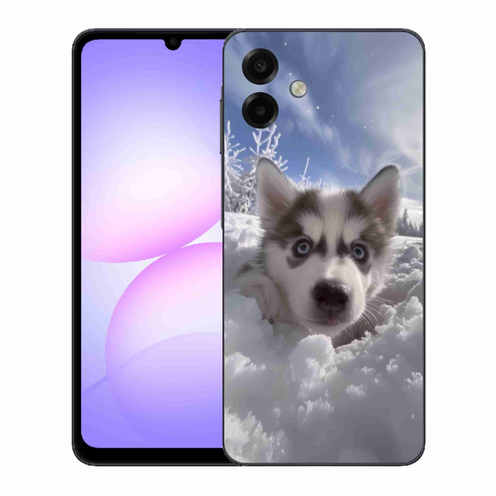 Gélový kryt mmCase na Samsung Galaxy A07 - husky v snehu