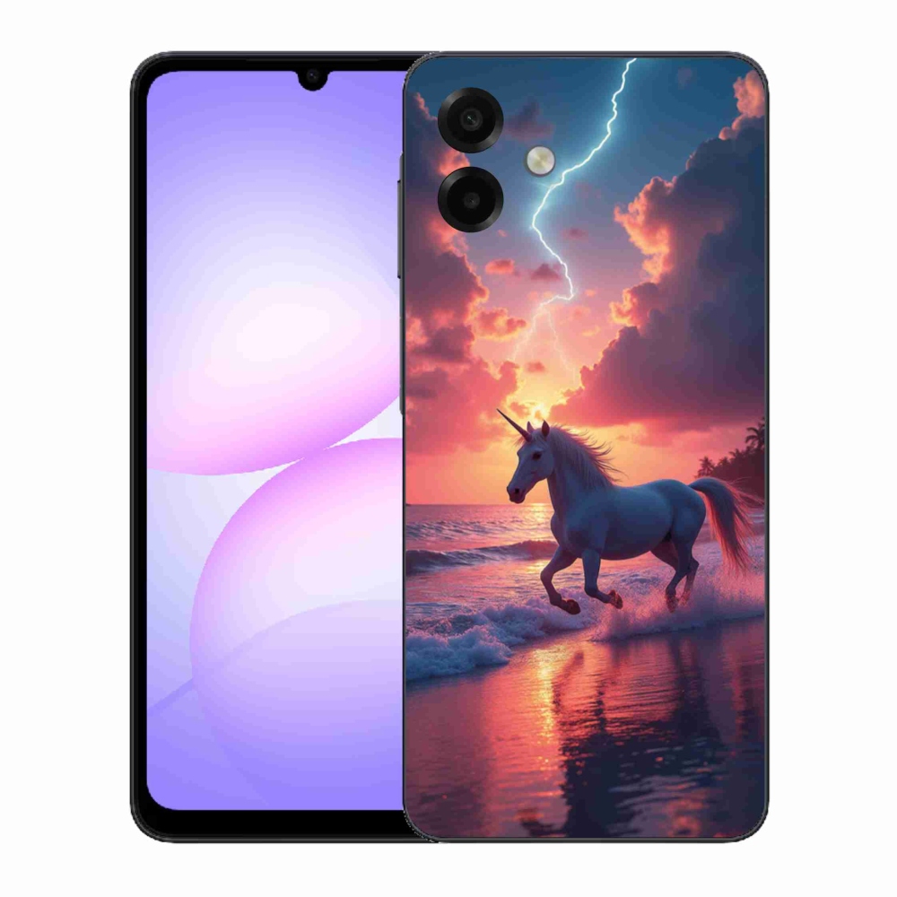 Gélový kryt mmCase na Samsung Galaxy A07 - jednorožec na pláži