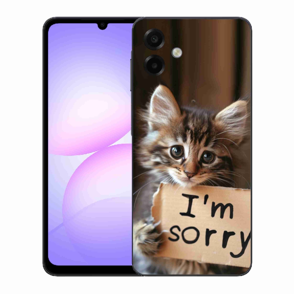 Gélový kryt mmCase na Samsung Galaxy A07 - mačacie ospravedlnenie