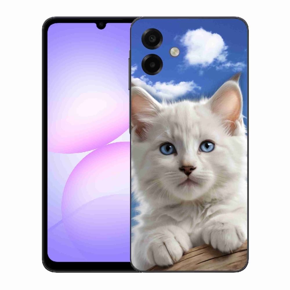 Gélový kryt mmCase na Samsung Galaxy A07 - mačiatko a oblaky