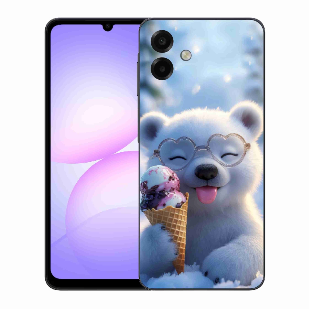 Gélový kryt mmCase na Samsung Galaxy A07 - medvedík so zmrzlinou