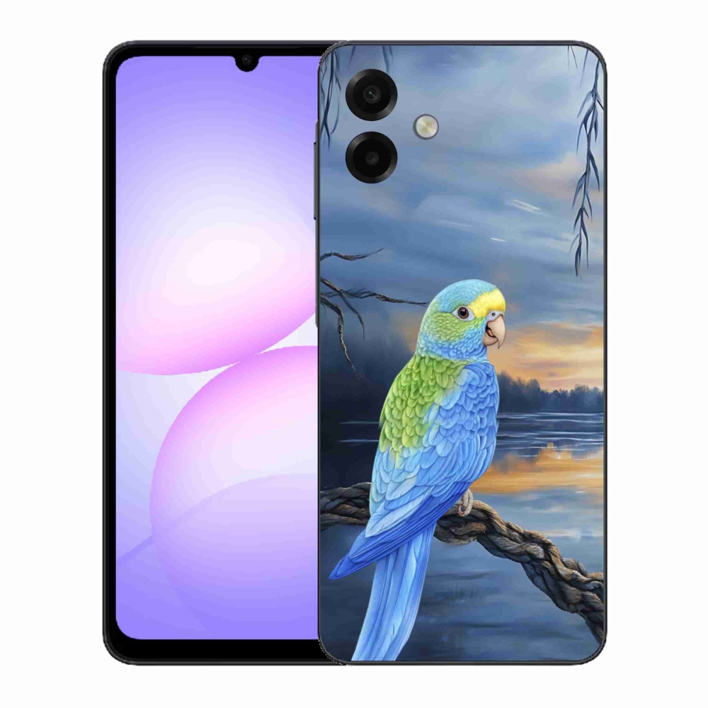 Gélový kryt mmCase na Samsung Galaxy A07 - modrý papagáj