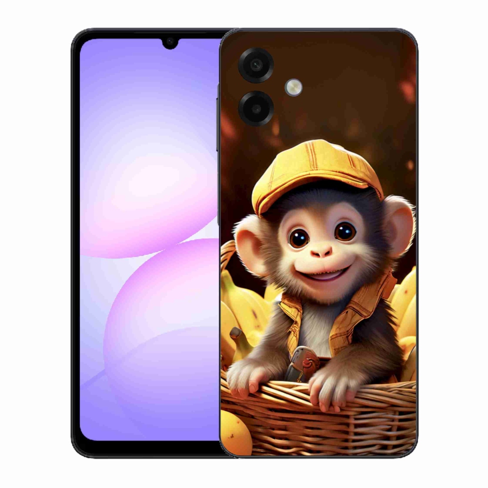Gélový kryt mmCase na Samsung Galaxy A07 - opice v košíku