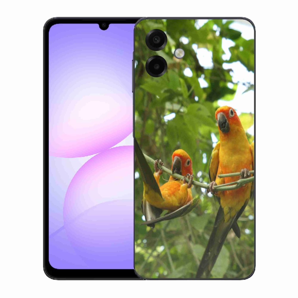 Gélový kryt mmCase na Samsung Galaxy A07 - papagáje aratingy