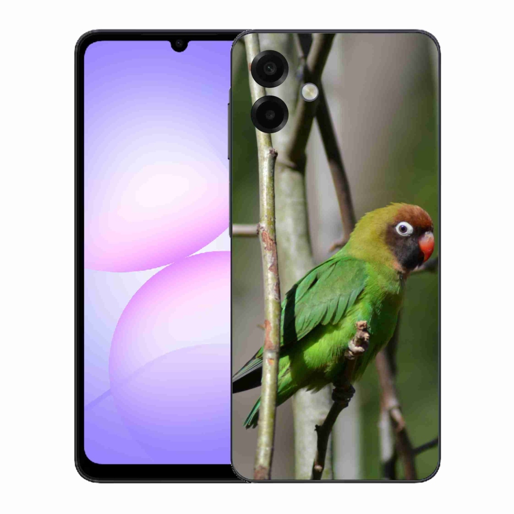 Gélový kryt mmCase na Samsung Galaxy A07 - papagáj agapornis