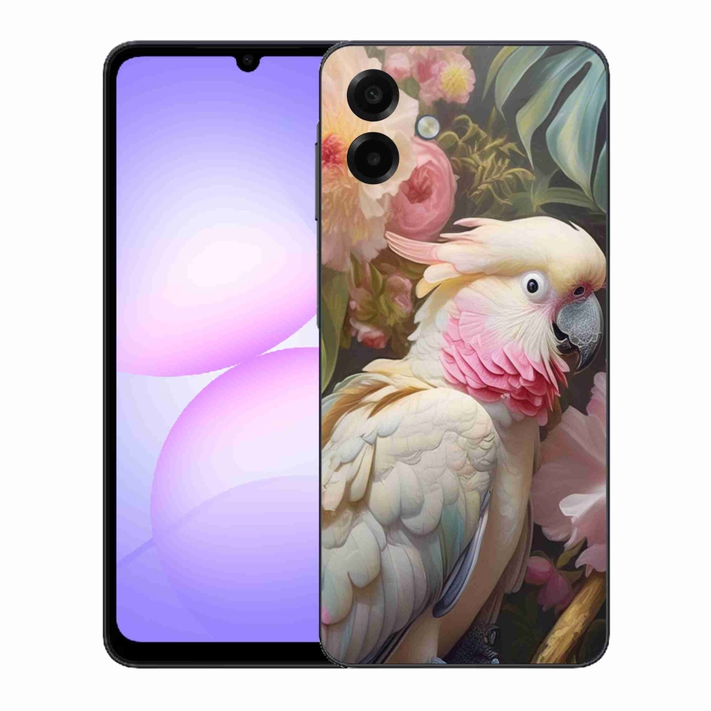 Gélový kryt mmCase na Samsung Galaxy A07 - papagáj kakadu ružový 2