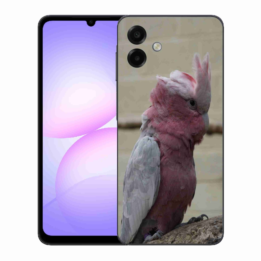 Gélový kryt mmCase na Samsung Galaxy A07 - papagáj kakadu ružový