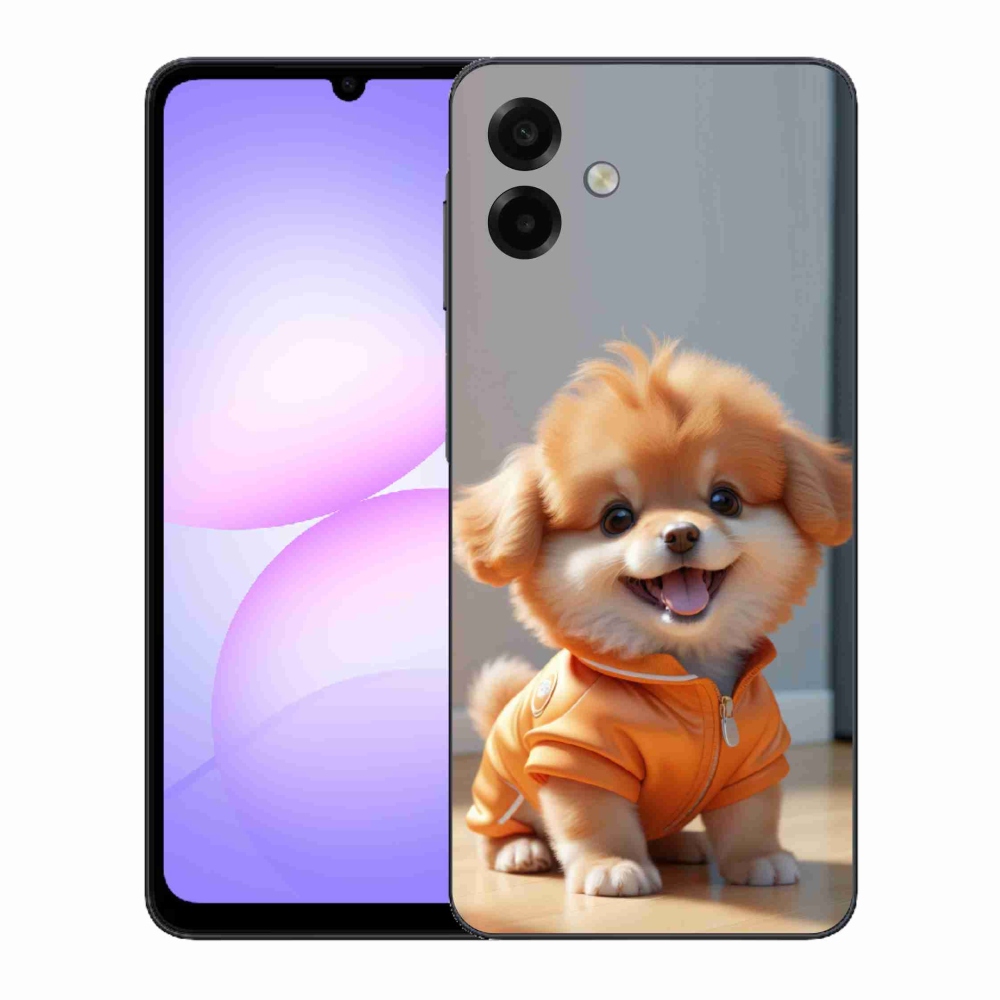 Gélový kryt mmCase na Samsung Galaxy A07 - roztomilý pomeranian v mikine