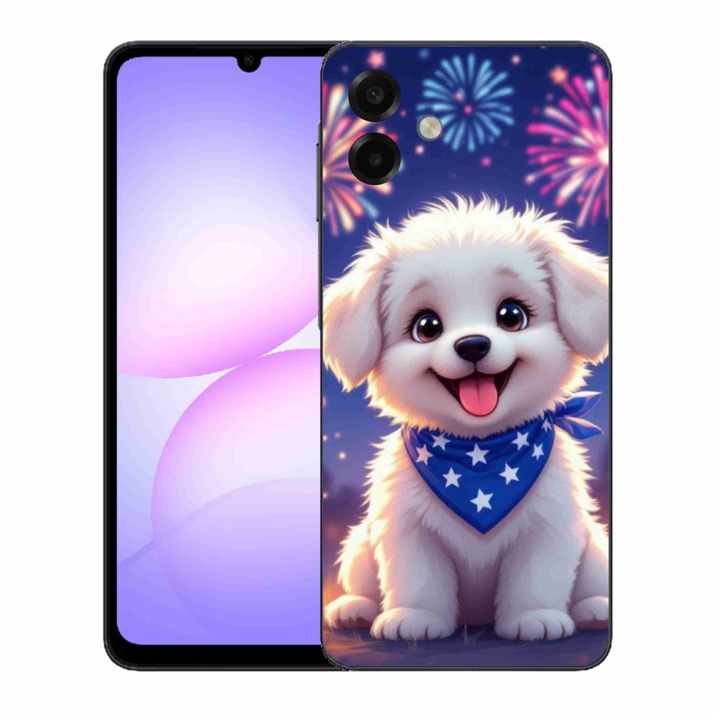 Gélový kryt mmCase na Samsung Galaxy A07 - slávnostné šteňa