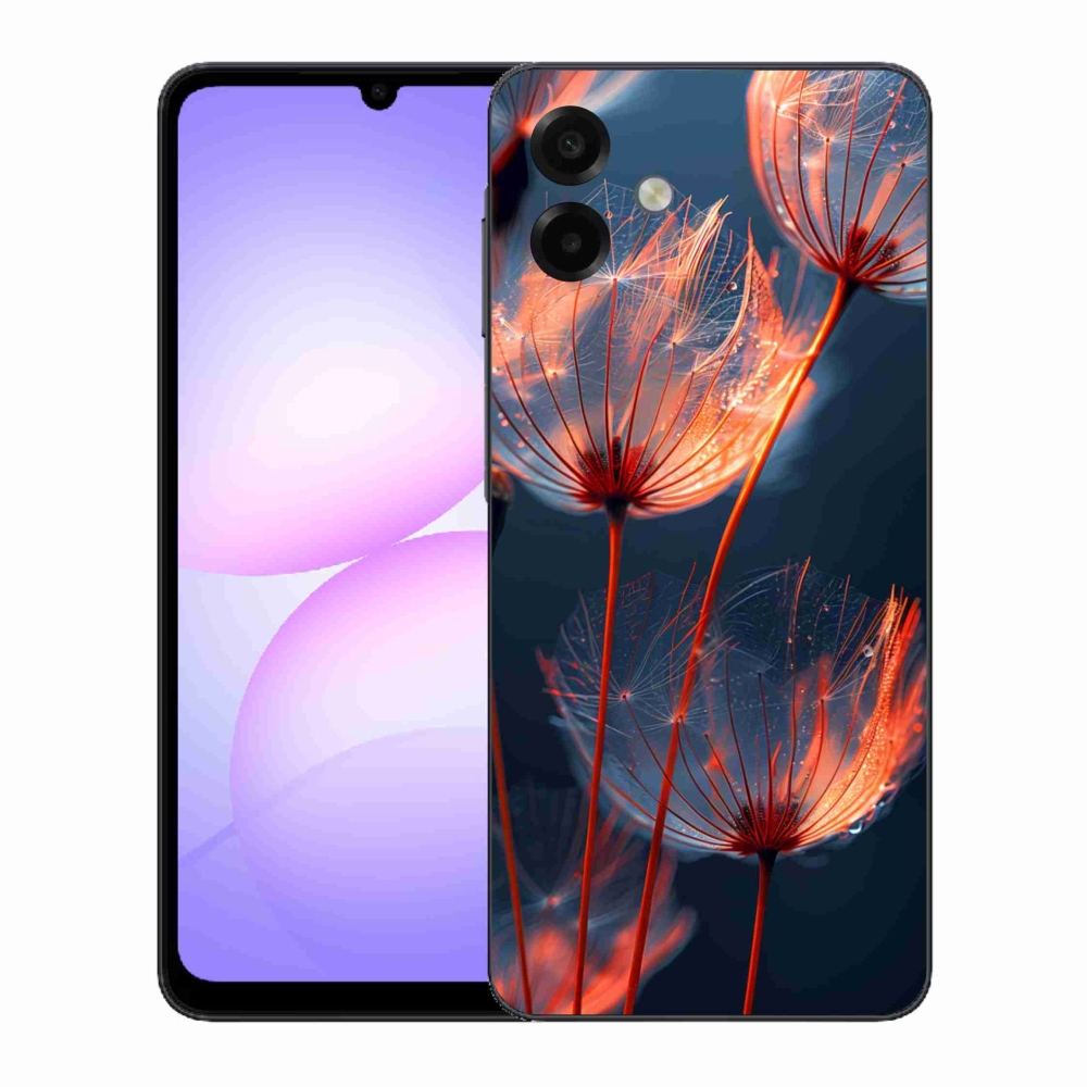 Gélový kryt mmCase na Samsung Galaxy A07 - svetielkujúce páperie