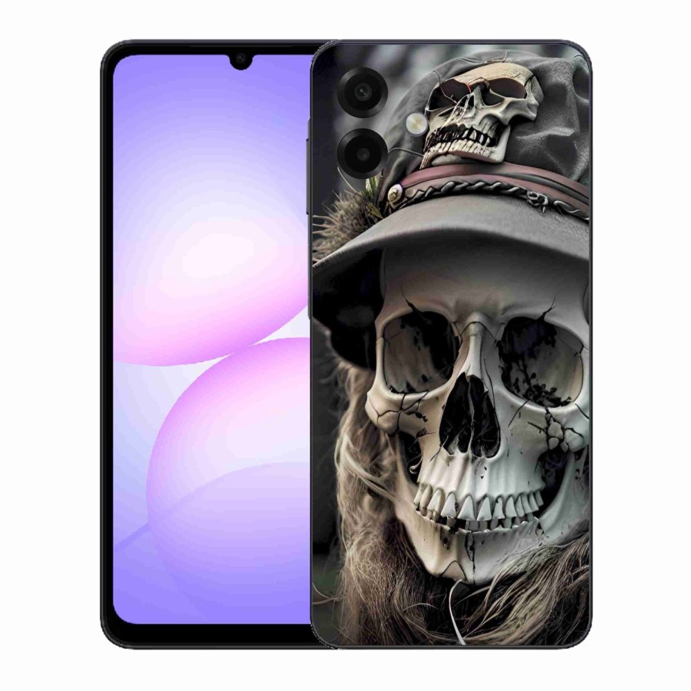 Gélový kryt mmCase na Samsung Galaxy A07 - temná lebka