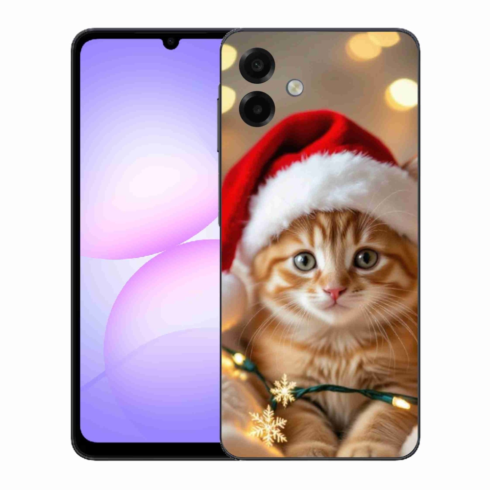 Gélový kryt mmCase na Samsung Galaxy A07 - vianočné mačiatko