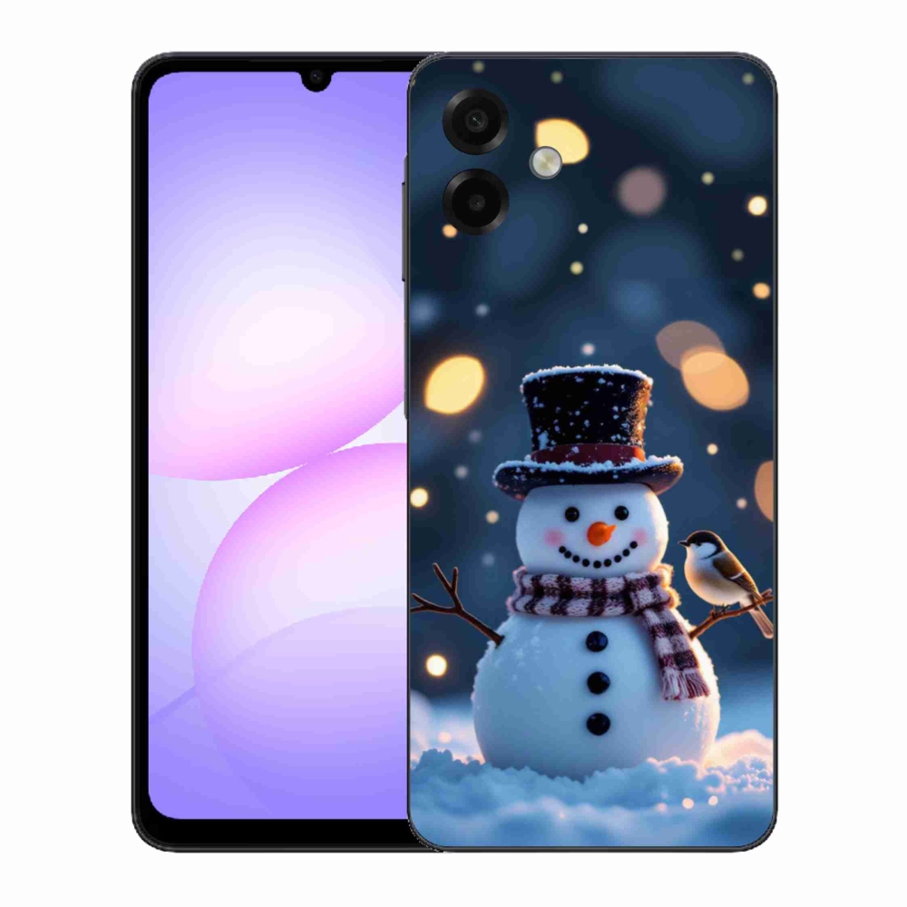 Gélový kryt mmCase na Samsung Galaxy A07 - vianočný snehuliak