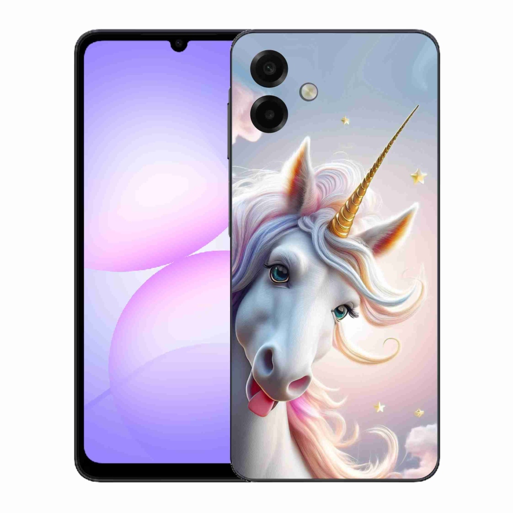Gélový kryt mmCase na Samsung Galaxy A07 - veselý jednorožec