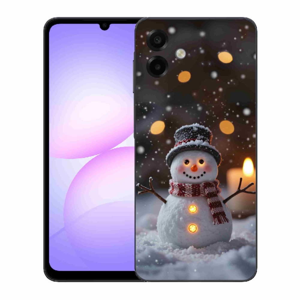 Gélový kryt mmCase na Samsung Galaxy A07 - veselý snehuliak