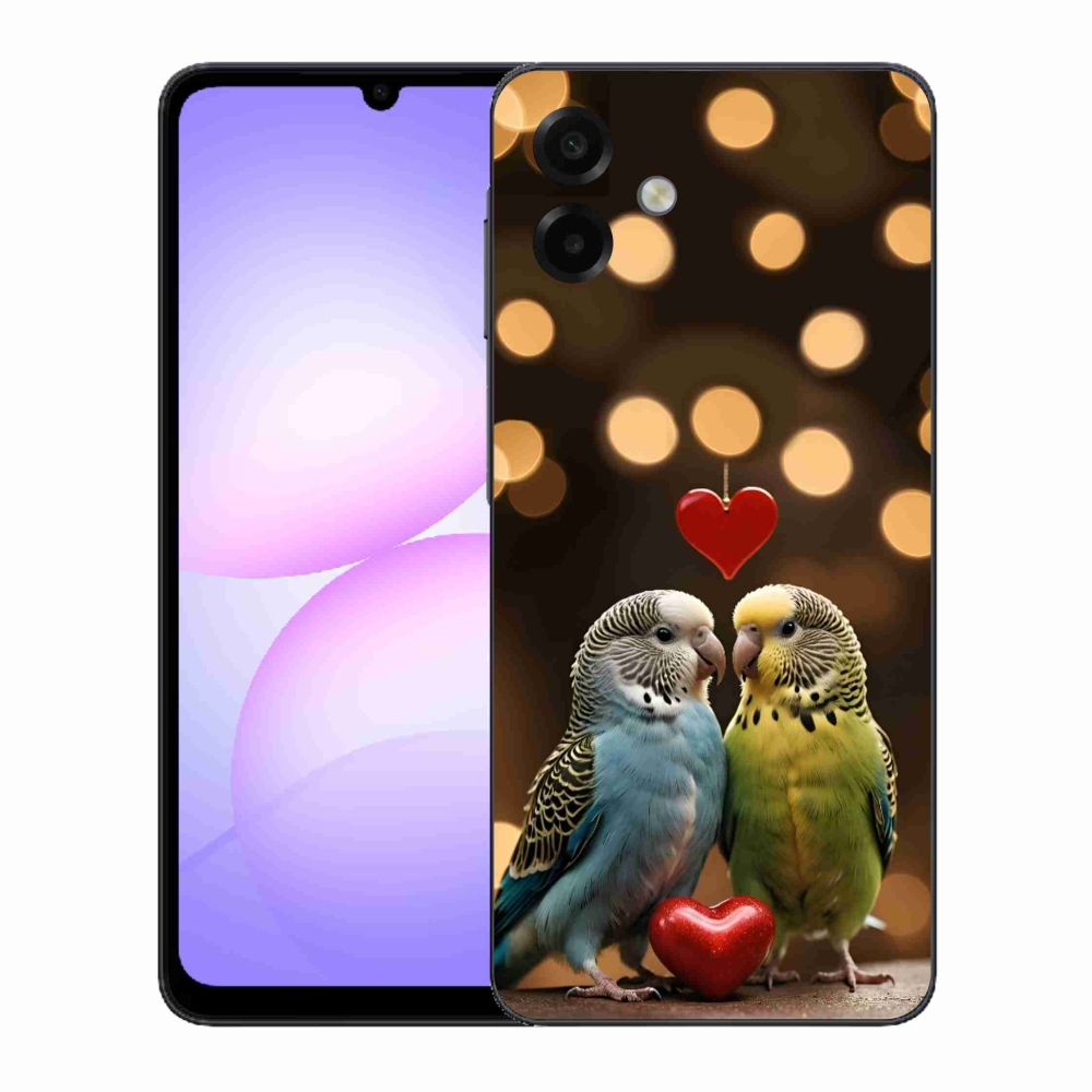Gélový kryt mmCase na Samsung Galaxy A07 - zamilovaní papagáje