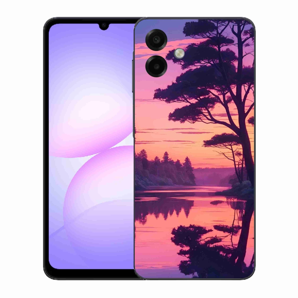 Gélový kryt mmCase na Samsung Galaxy A07 - západ slnka nad jazerom