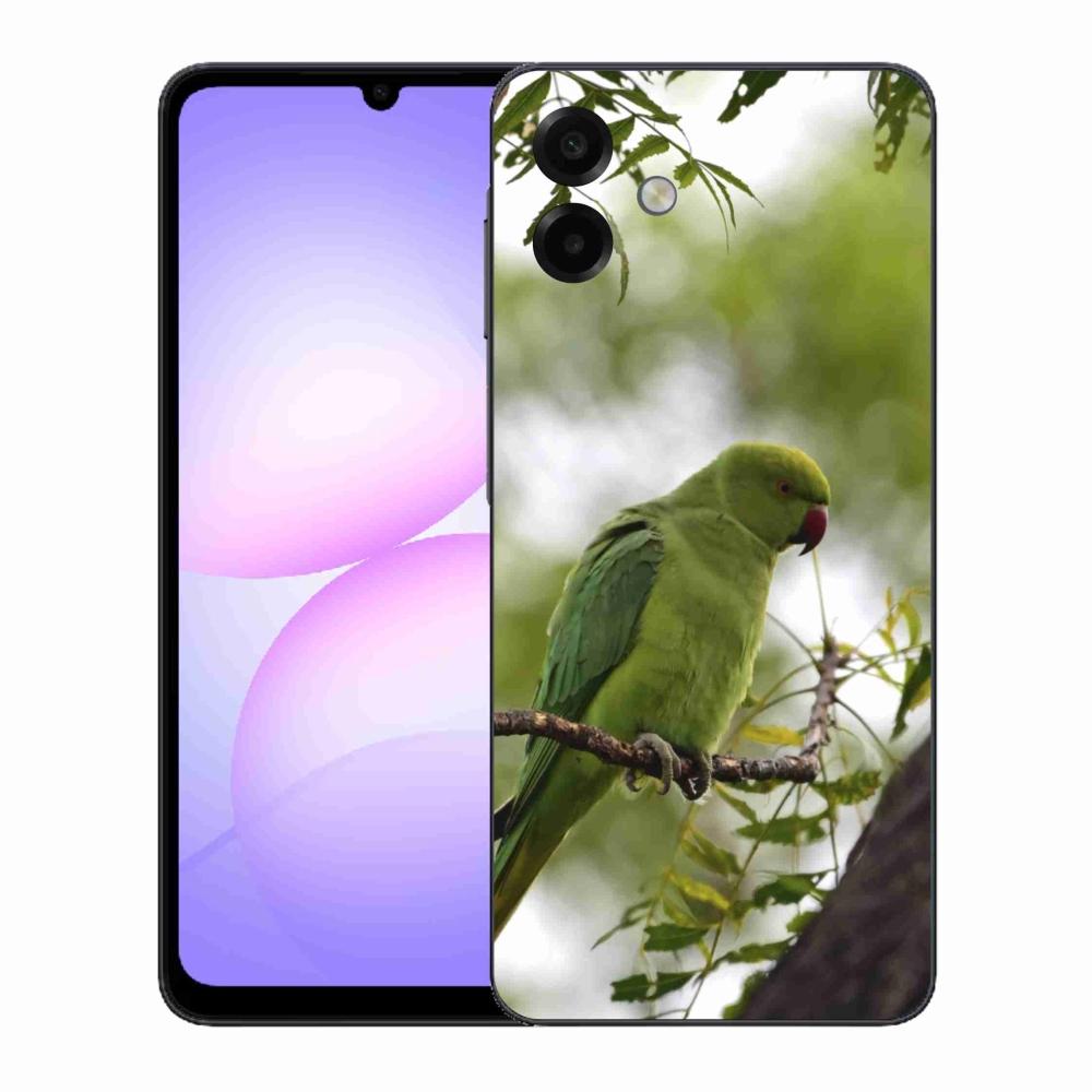 Gélový kryt mmCase na Samsung Galaxy A07 - zelený papagáj