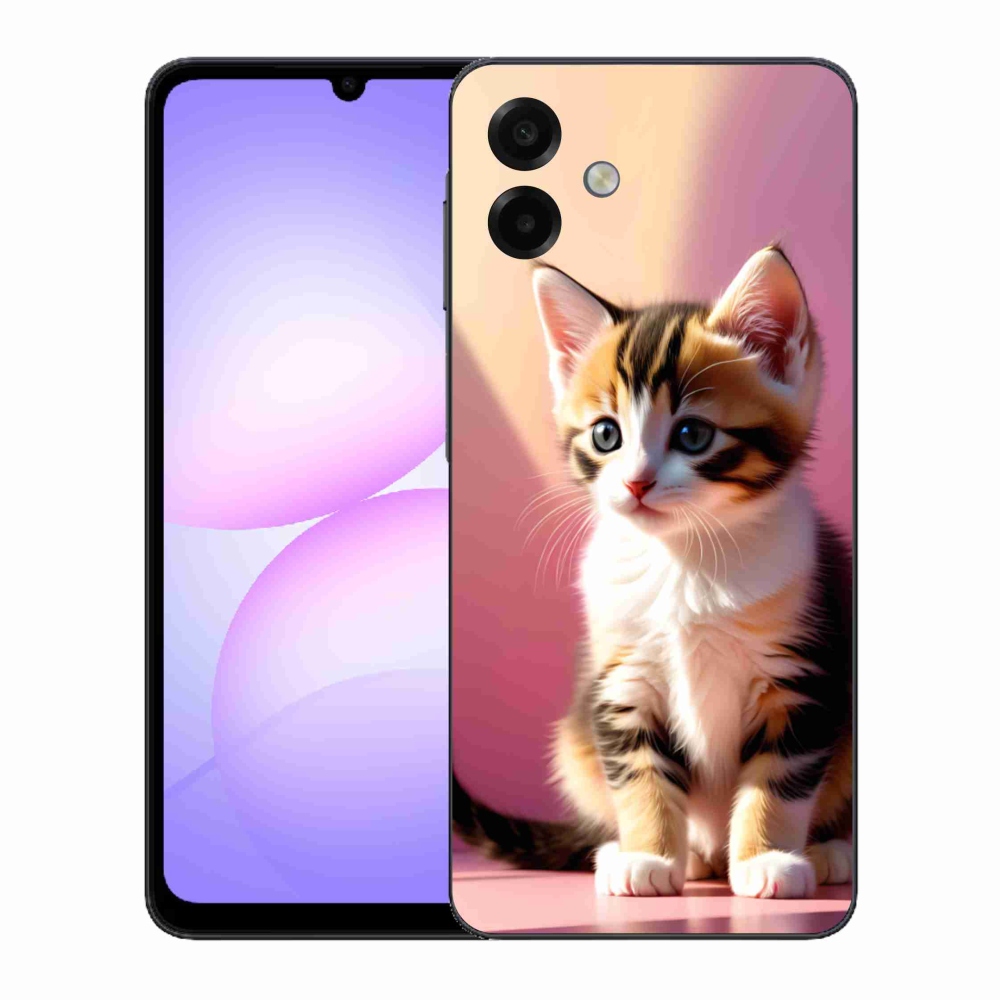 Gélový kryt mmCase na Samsung Galaxy A07 - zvedavé mačiatko 2