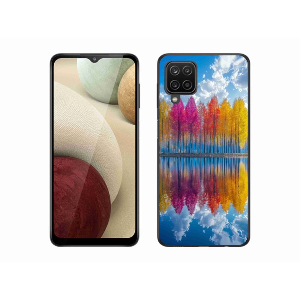 Gélový kryt mmCase na Samsung Galaxy A12 - farebné stromy