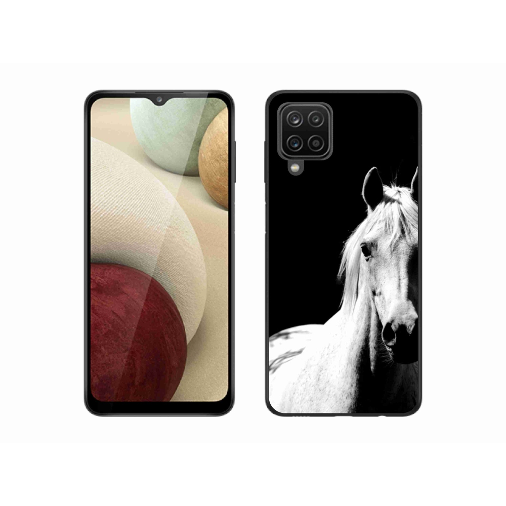 Gélový kryt mmCase na Samsung Galaxy A12 - biely kôň 5