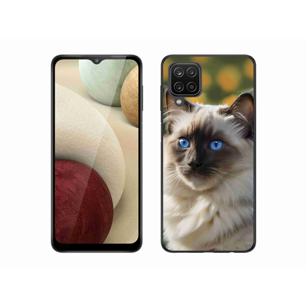Gélový kryt mmCase na Samsung Galaxy A12 - biely ragdoll