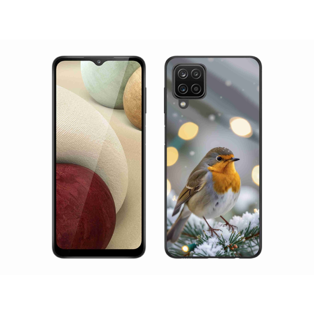 Gélový kryt mmCase na Samsung Galaxy A12 - červienka v zime