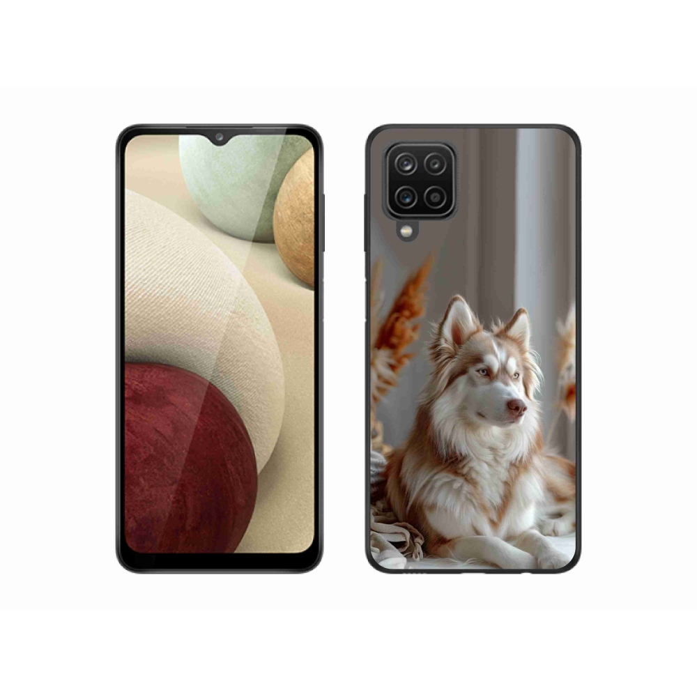 Gélový kryt mmCase na Samsung Galaxy A12 - pokojný sibírsky husky