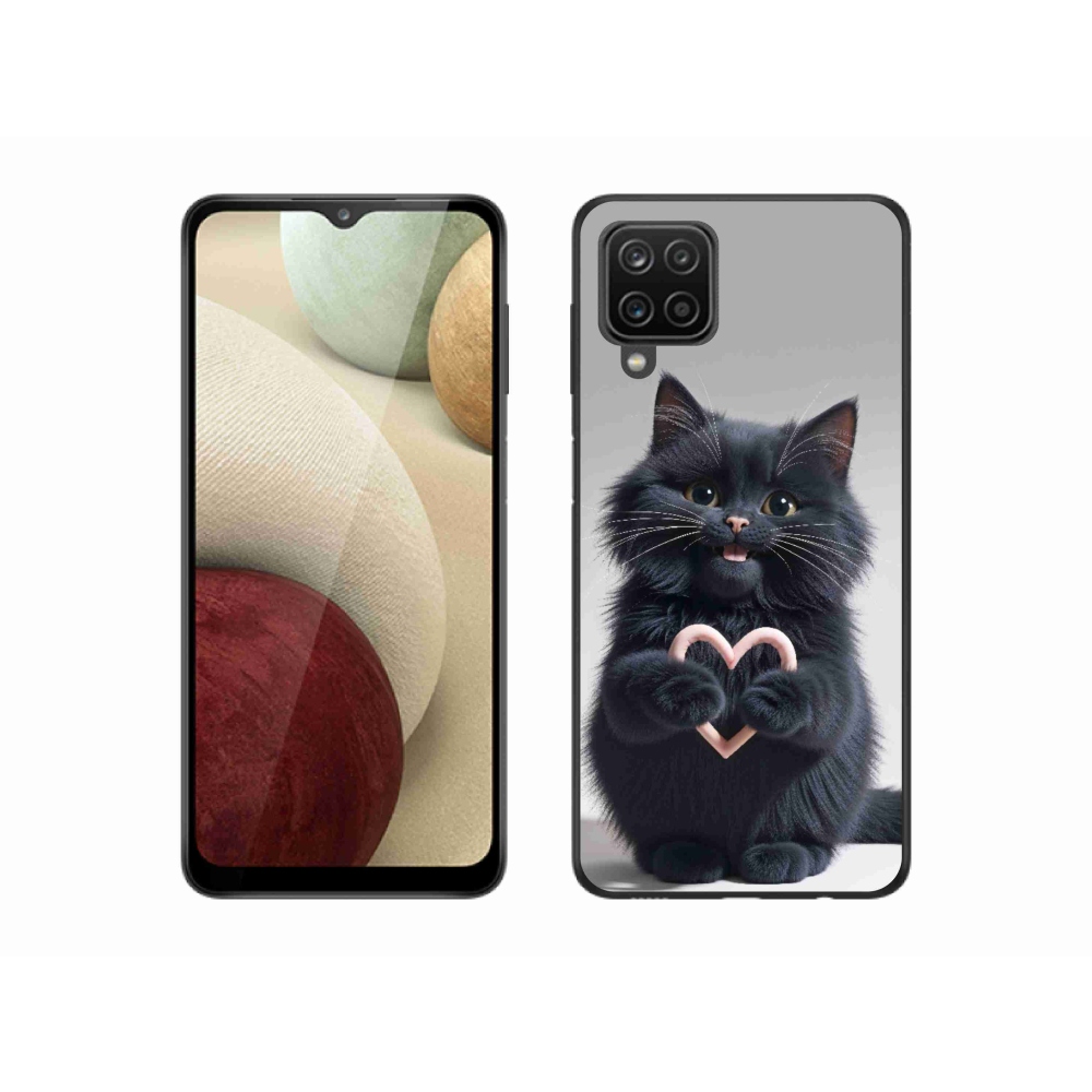 Gélový kryt mmCase na Samsung Galaxy A12 - mačacia láska 3