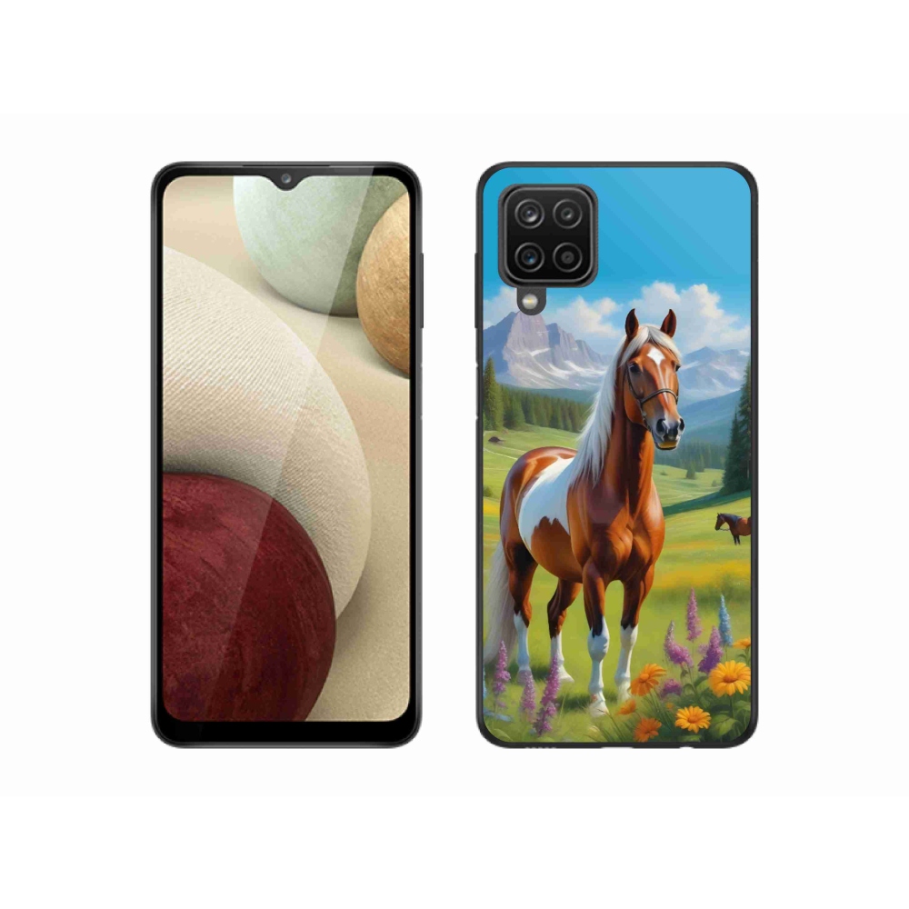 Gélový kryt mmCase na Samsung Galaxy A12 - kôň na lúke