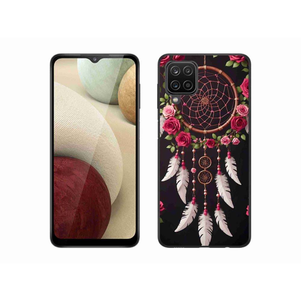 Gélový kryt mmCase na Samsung Galaxy A12 - lapač snov s ružami