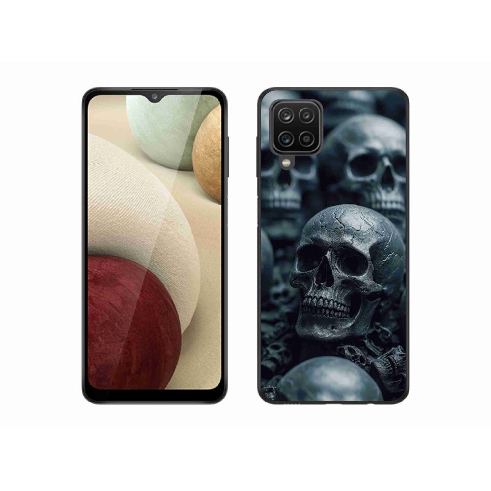 Gélový kryt mmCase na Samsung Galaxy A12 - lebka 2