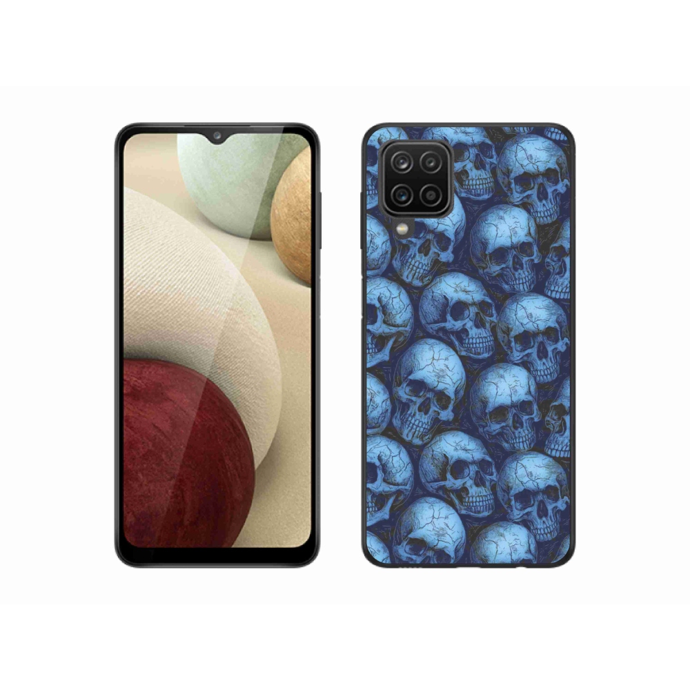 Gélový kryt mmCase na Samsung Galaxy A12 - lebky