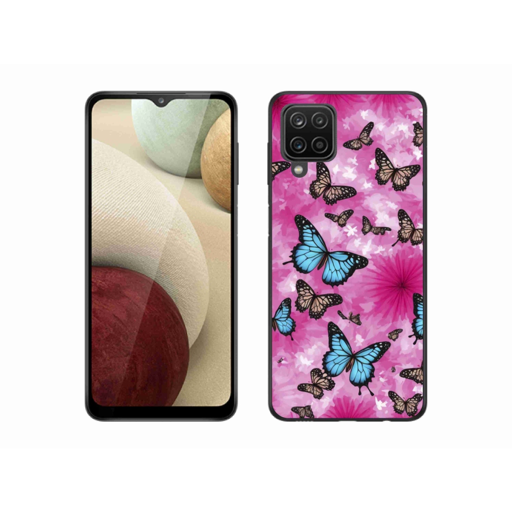 Gélový kryt mmCase na Samsung Galaxy A12 - motýlia záhrada