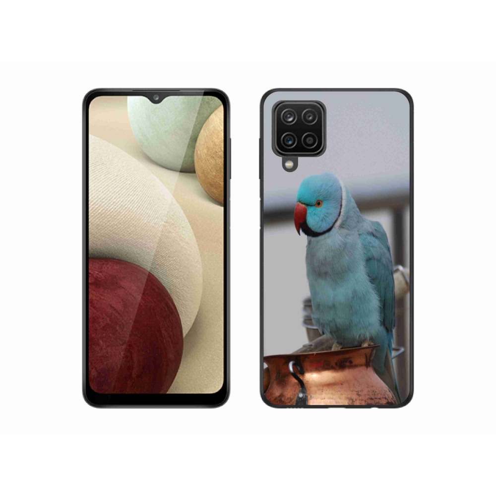 Gélový kryt mmCase na Samsung Galaxy A12 - papagáj alender modrý