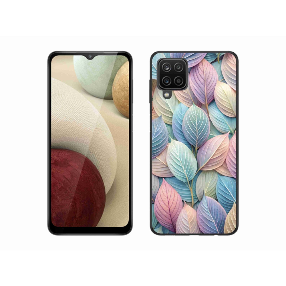 Gélový kryt mmCase na Samsung Galaxy A12 - pastelové listy