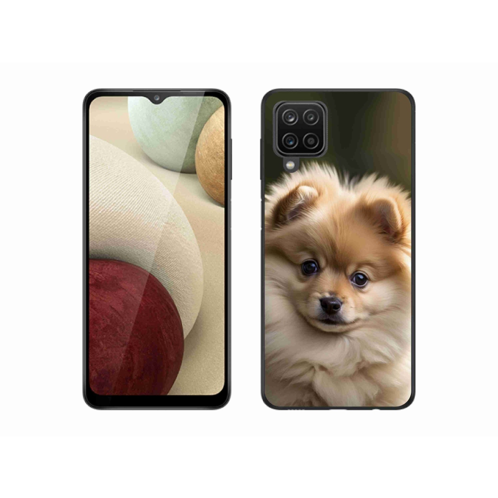 Gélový kryt mmCase na Samsung Galaxy A12 - roztomilý pomeranian 2