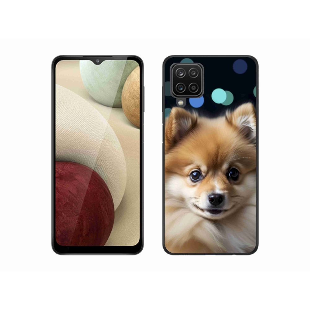 Gélový kryt mmCase na Samsung Galaxy A12 - roztomilý pomeranian