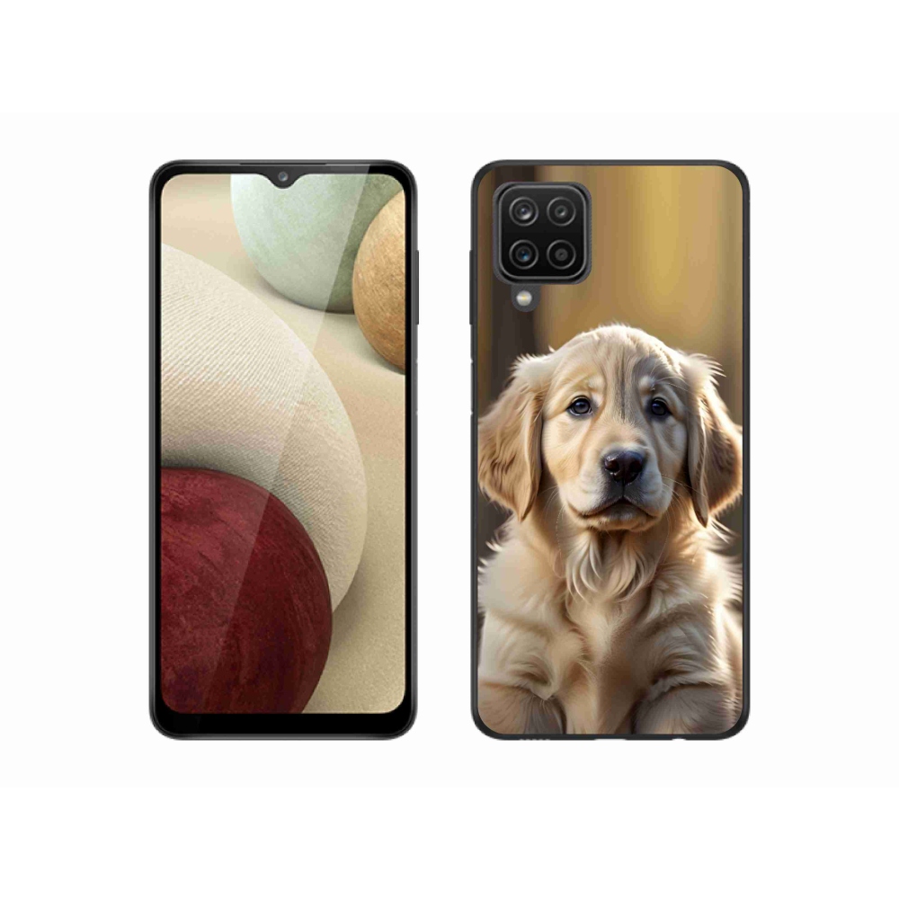 Gélový kryt mmCase na Samsung Galaxy A12 - roztomilý zlatý retriever