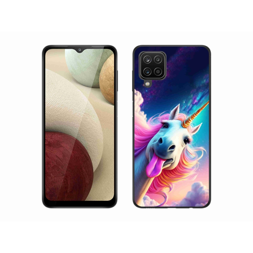 Gélový kryt mmCase na Samsung Galaxy A12 - šialený jednorožec