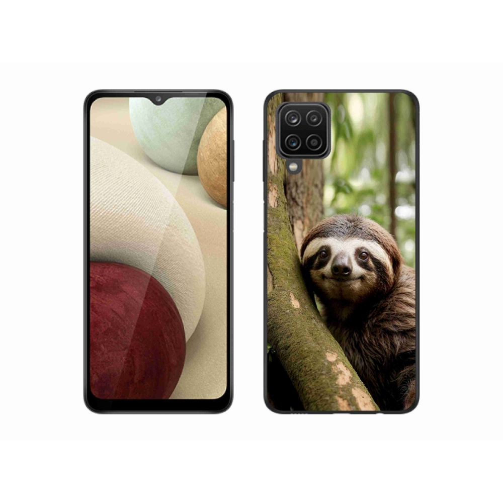 Gélový kryt mmCase na Samsung Galaxy A12 - usmievavý leňochod