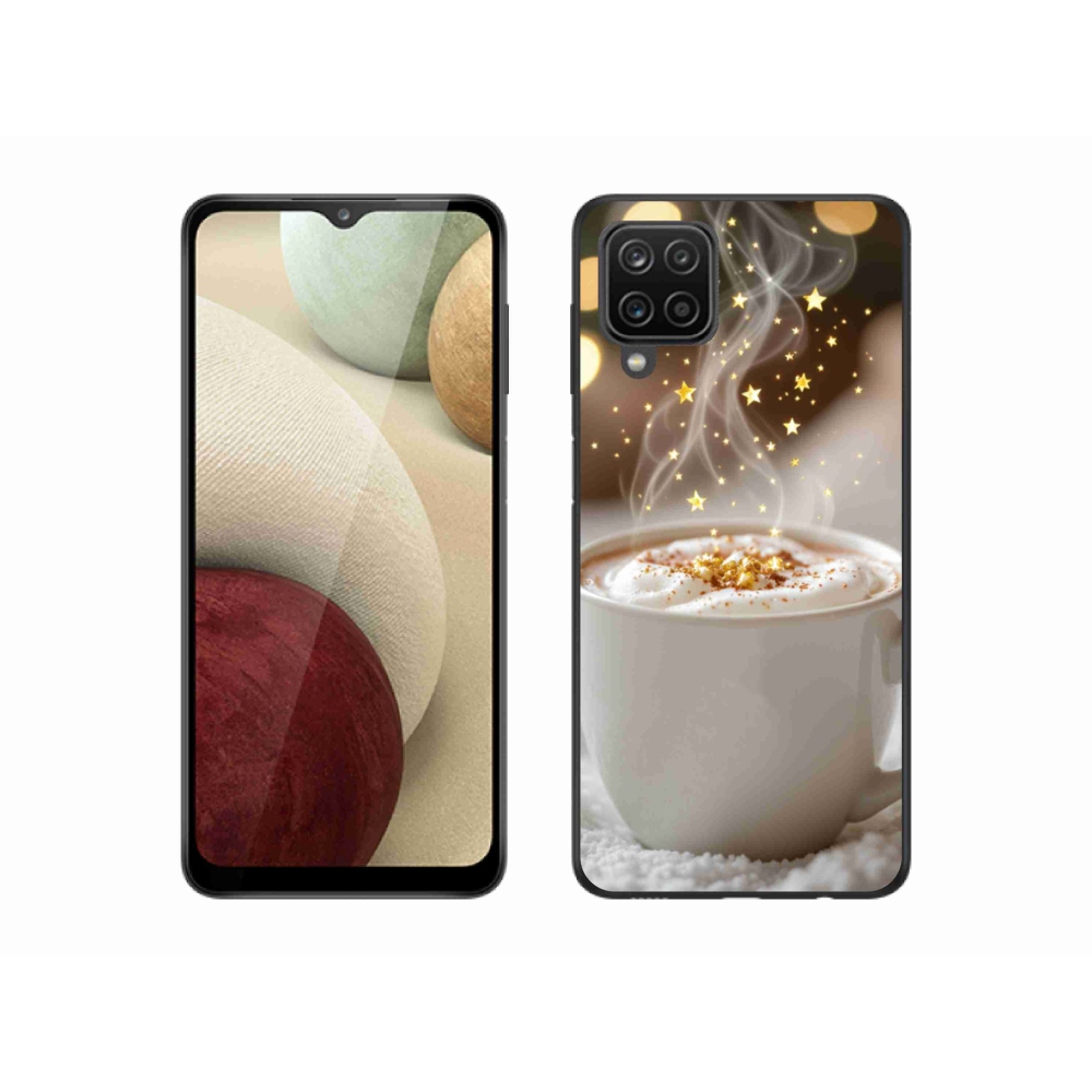 Gélový kryt mmCase na Samsung Galaxy A12 - vianočný horúci nápoj