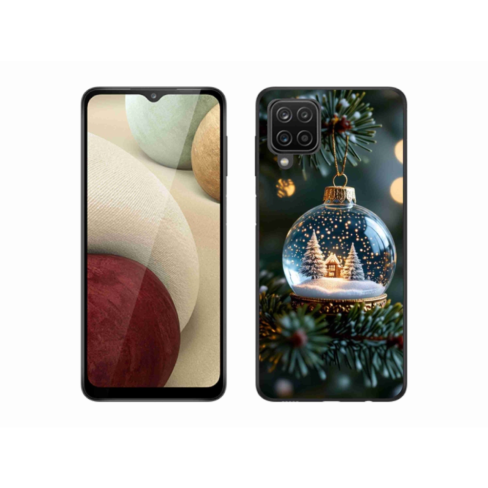 Gélový kryt mmCase na Samsung Galaxy A12 - vianočné gule 2