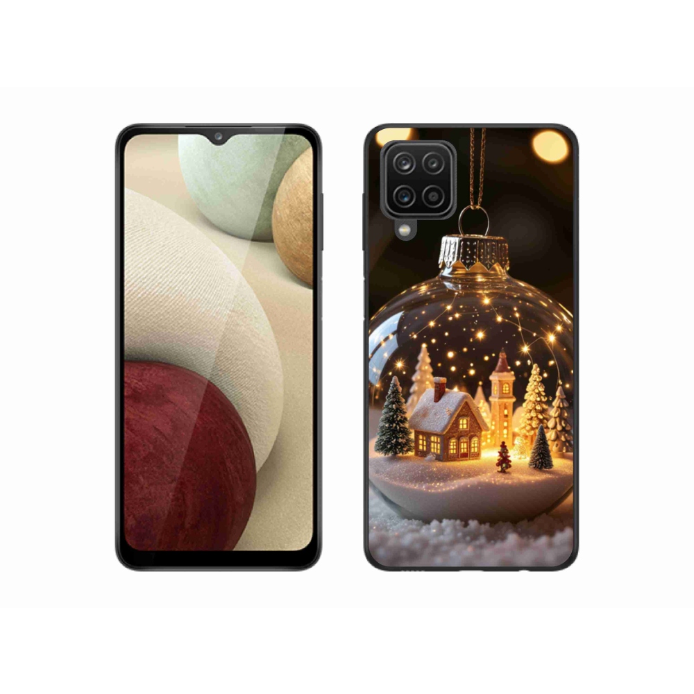 Gélový kryt mmCase na Samsung Galaxy A12 - vianočné gule 3
