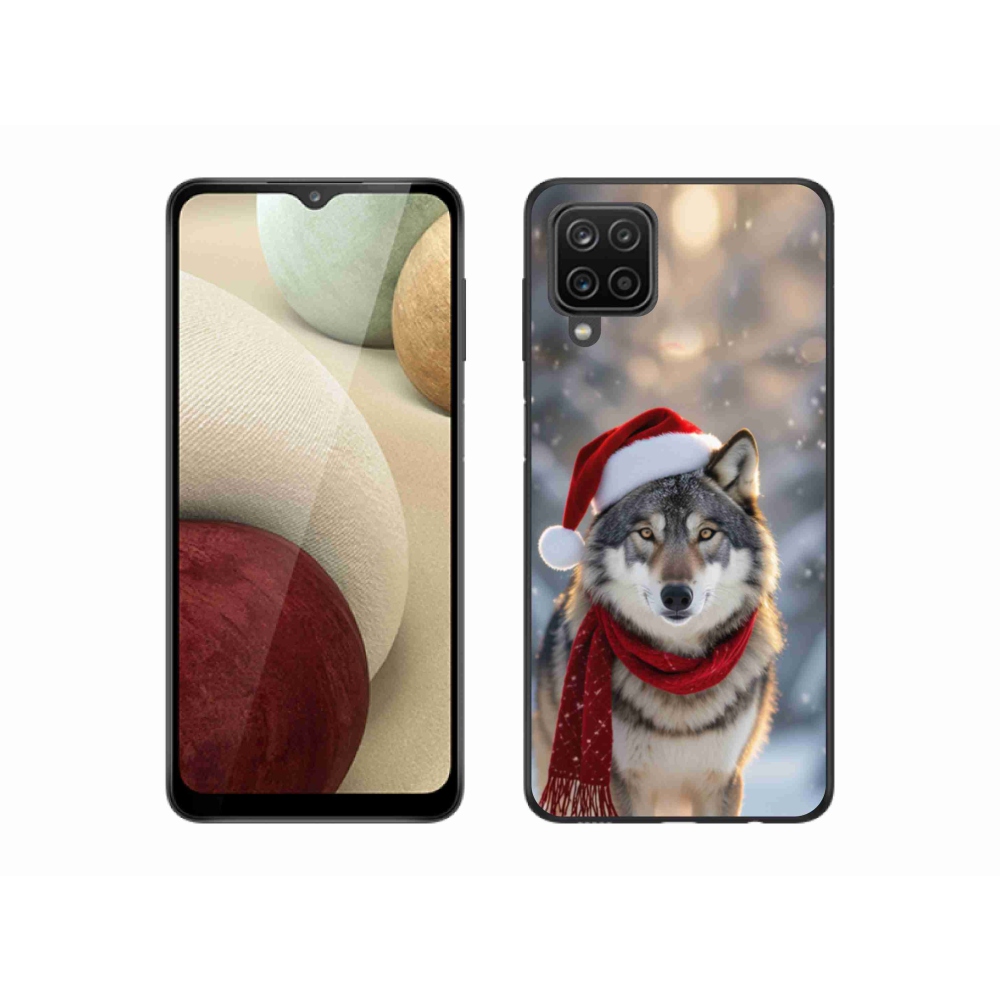 Gélový kryt mmCase na Samsung Galaxy A12 - vianočný vlk