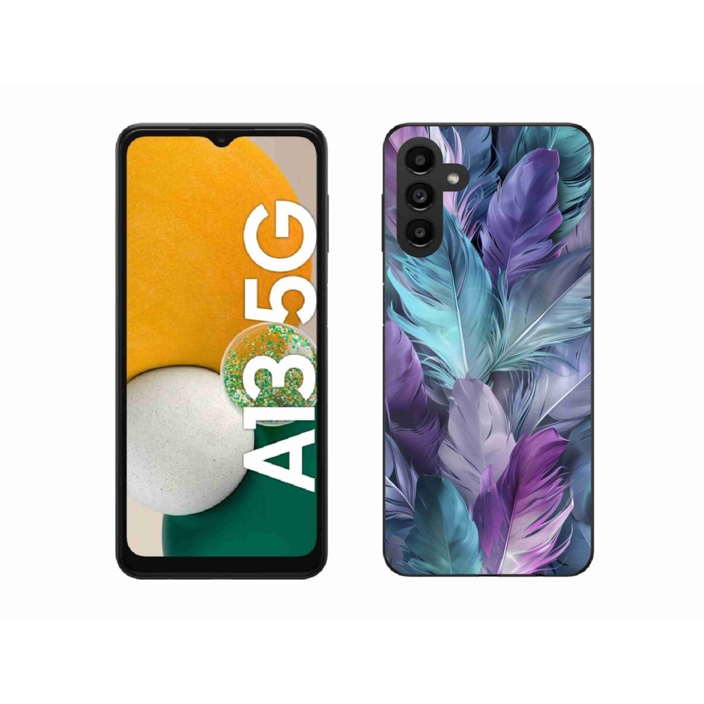 Gélový kryt mmCase na Samsung Galaxy A13 5G - farebné perie 2