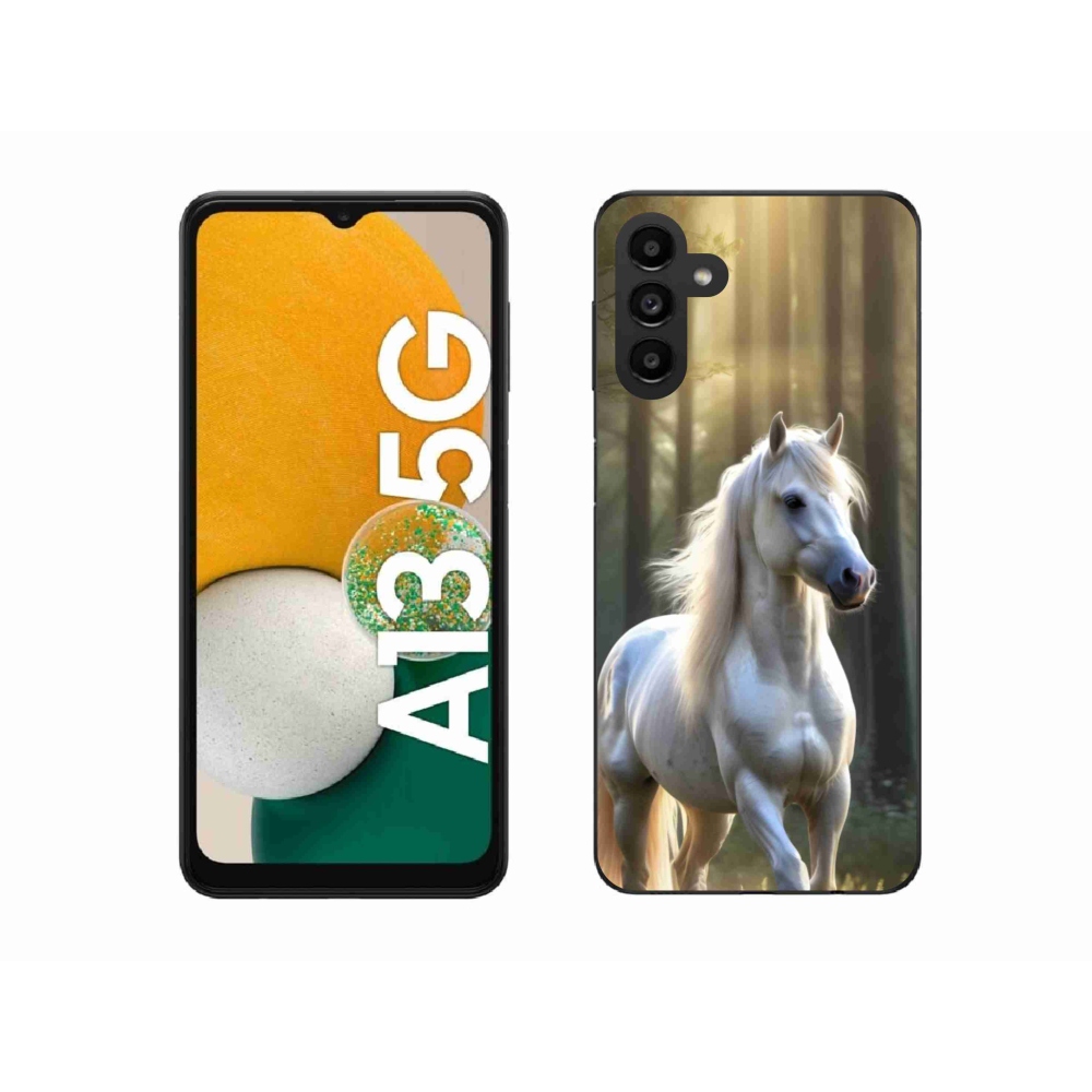 Gélový kryt mmCase na Samsung Galaxy A13 5G - biely kôň 3
