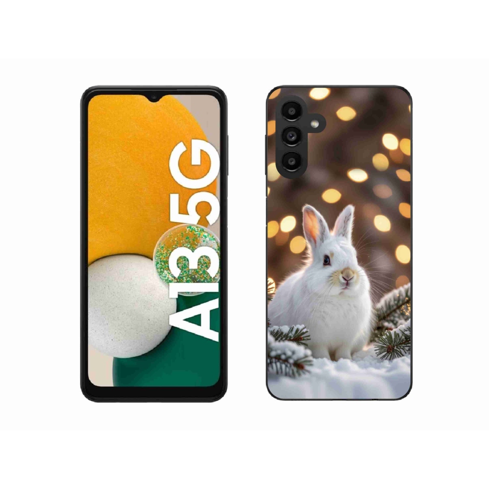 Gélový kryt mmCase na Samsung Galaxy A13 5G - biely zajac