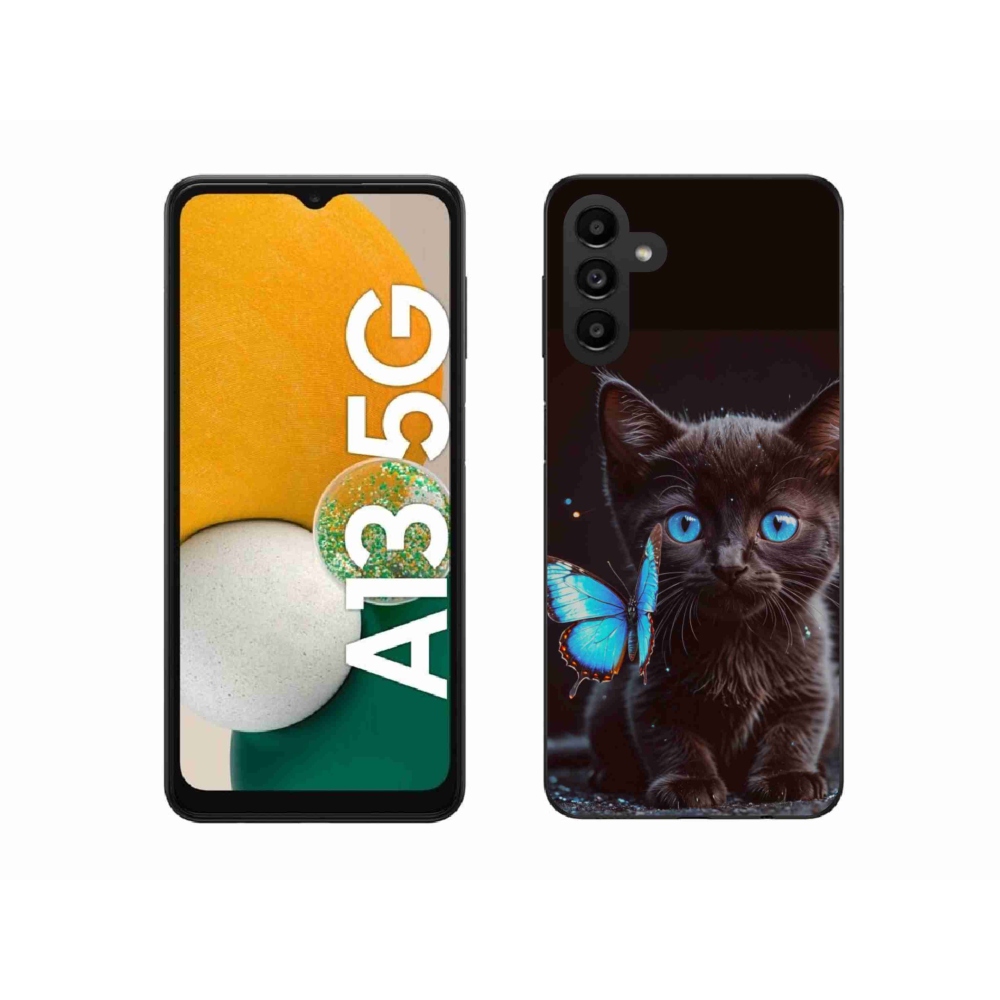 Gélový kryt mmCase na Samsung Galaxy A13 5G - čierne mačiatko 3