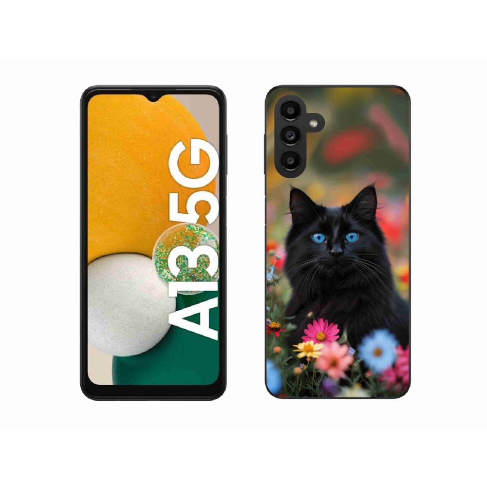 Gélový kryt mmCase na Samsung Galaxy A13 5G - čierne mačiatko 4